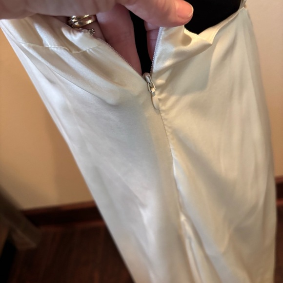 NWT Le' AL.X Square Neck Low Back Silk Slip Maxi Dress, Medium,Chic French Girl - Picture 6 of 13